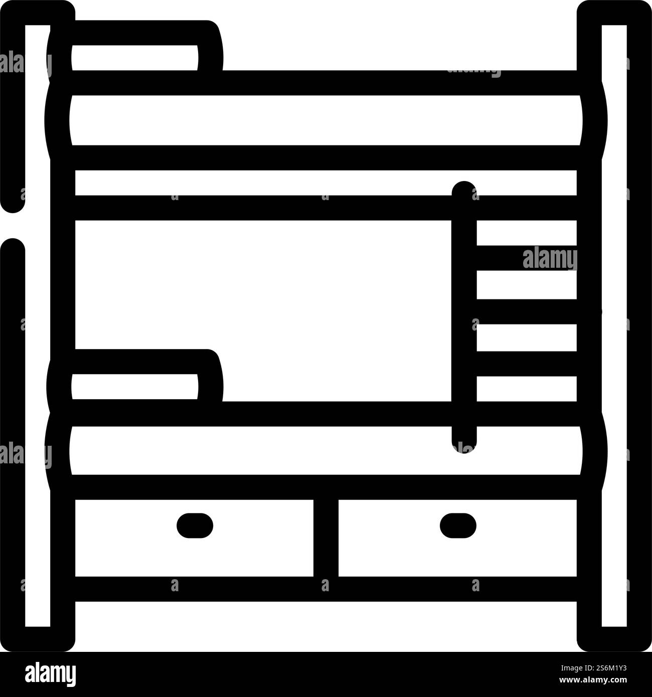 multilevel bed furniture line icon vector. multilevel bed furniture ...