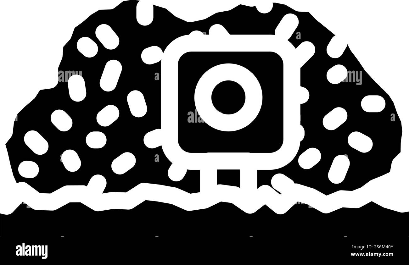 photo trap gadget glyph icon vector. photo trap gadget sign. isolated ...