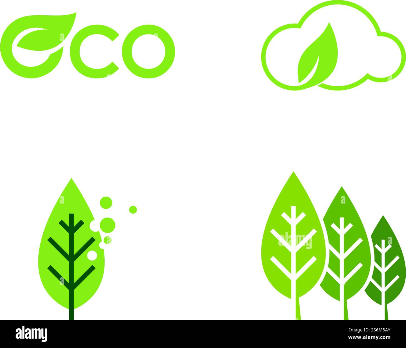 Green leaf illustration nature logo design Stock Vector Image & Art - Alamy