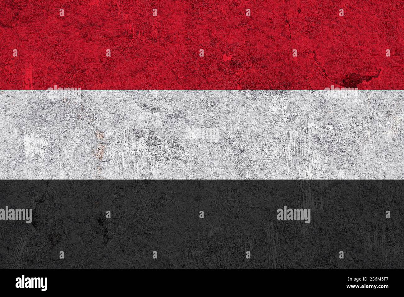 Flag of Yemen on weathered concrete Stock Photo - Alamy
