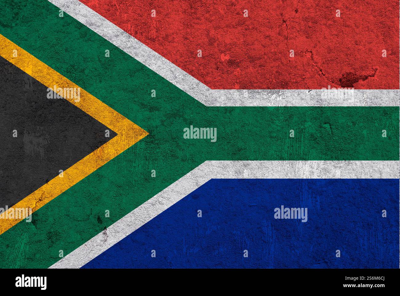 Flag of South Africa on weathered concrete Stock Photo - Alamy