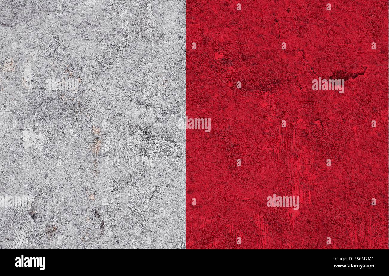 Flag of Malta on weathered concrete Stock Photo - Alamy