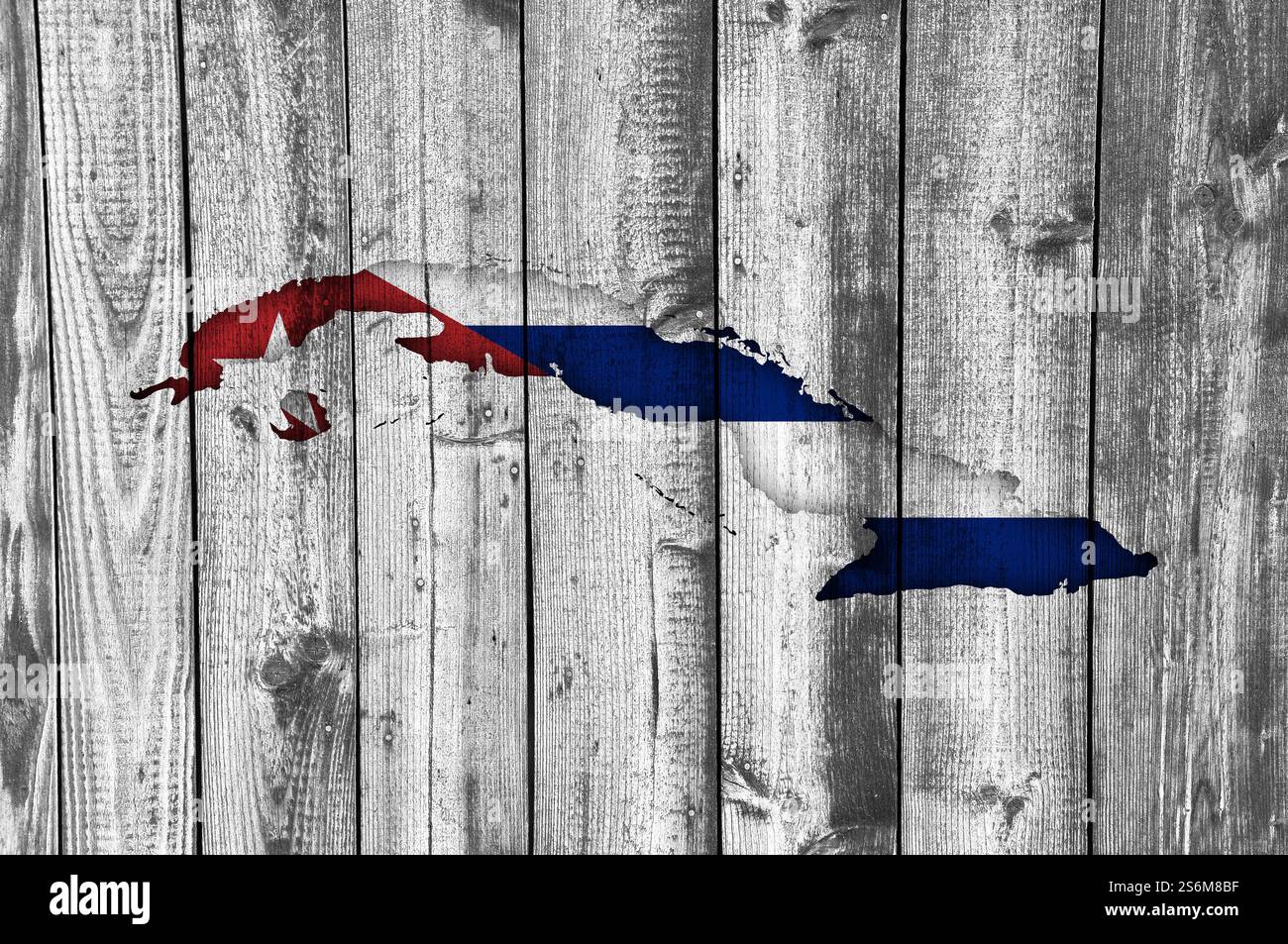 Map and flag of Cuba on weathered wood Stock Photo - Alamy