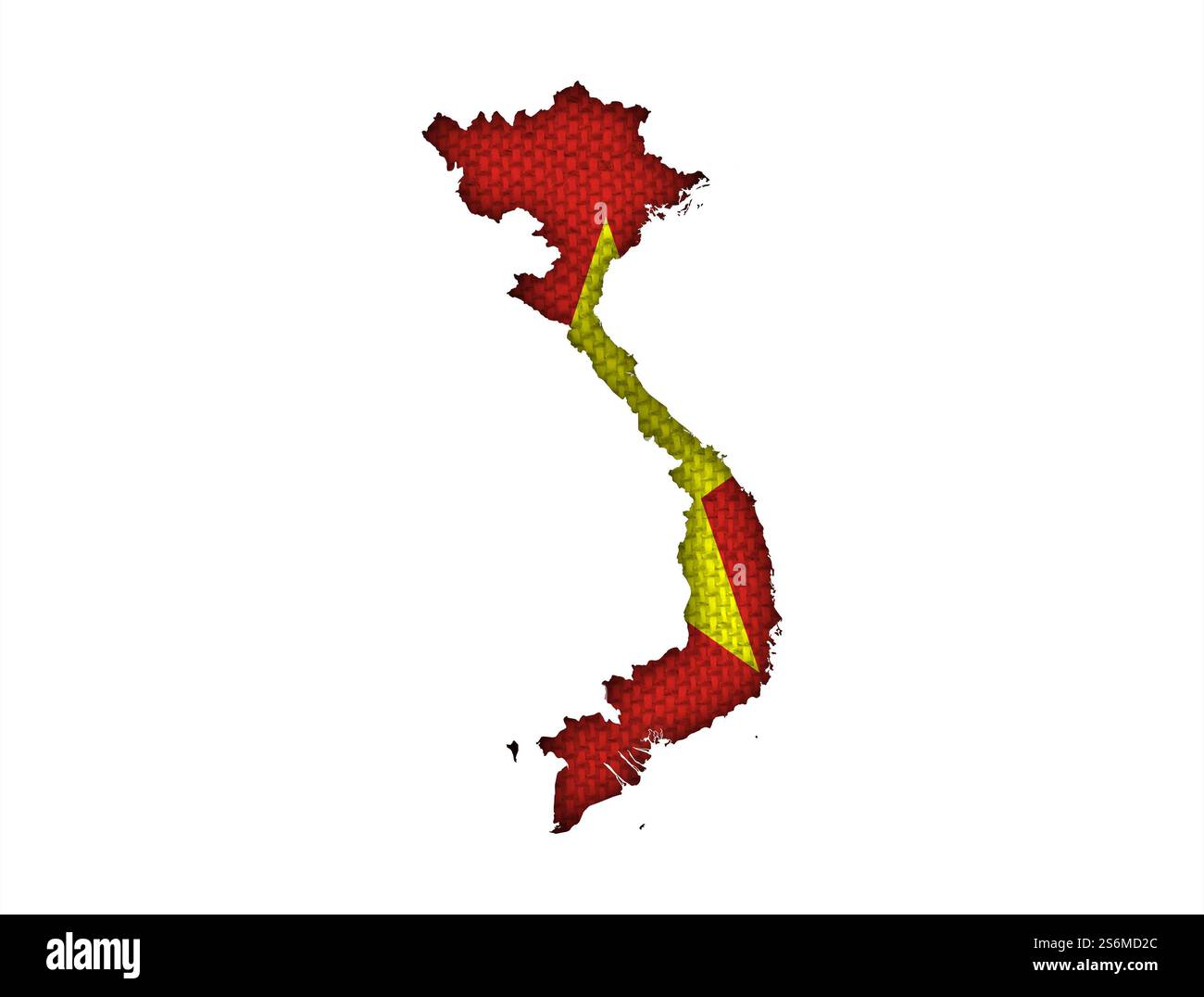 Map and flag of Vietnam on old linen Stock Photo - Alamy