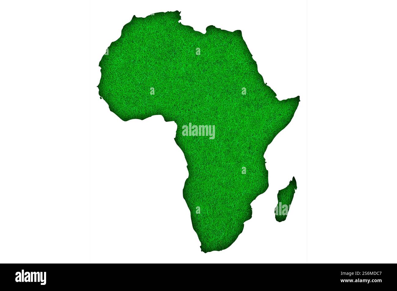 Map of Africa on green felt Stock Photo - Alamy