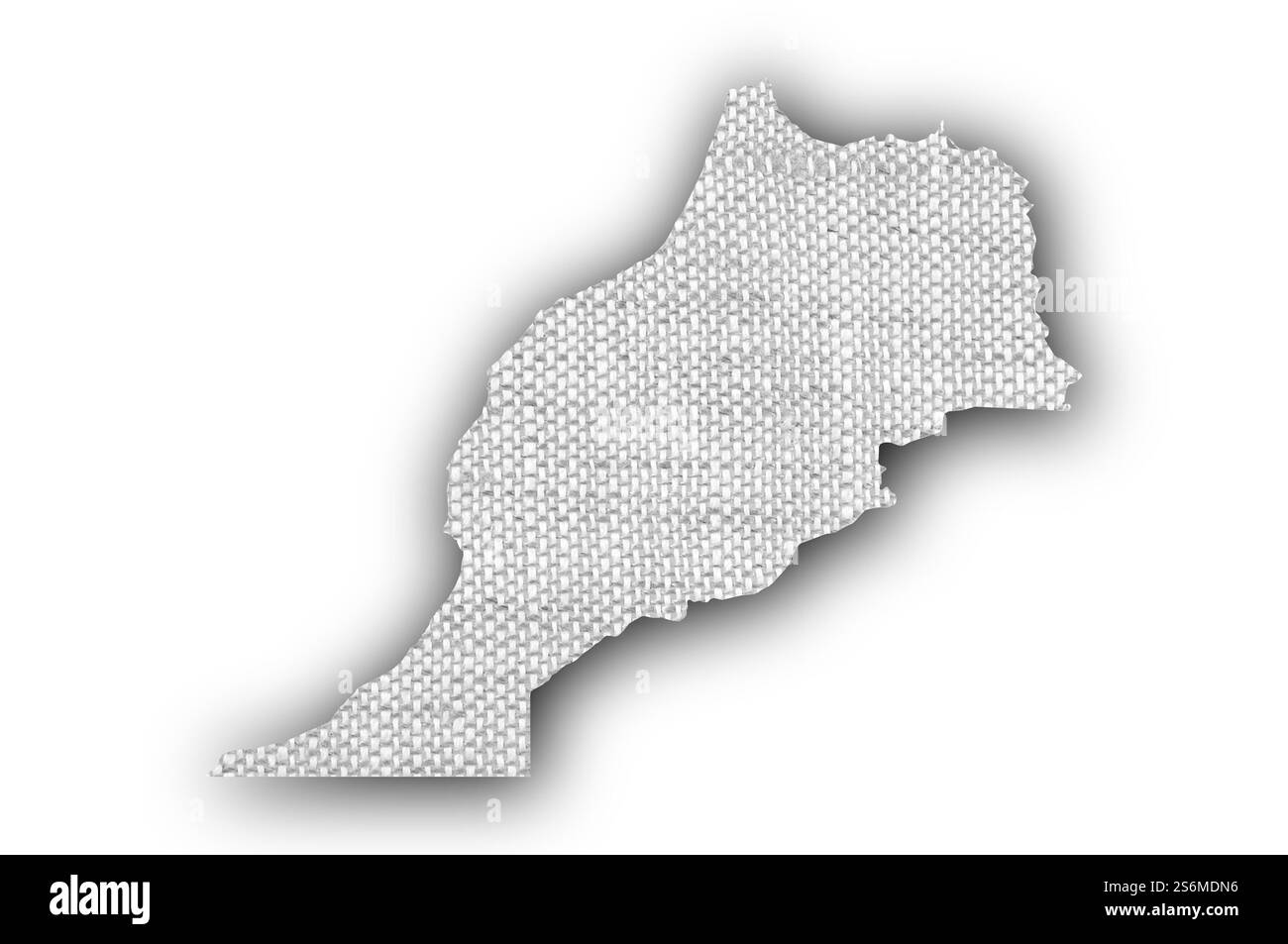 Map of Morocco on old linen Stock Photo - Alamy