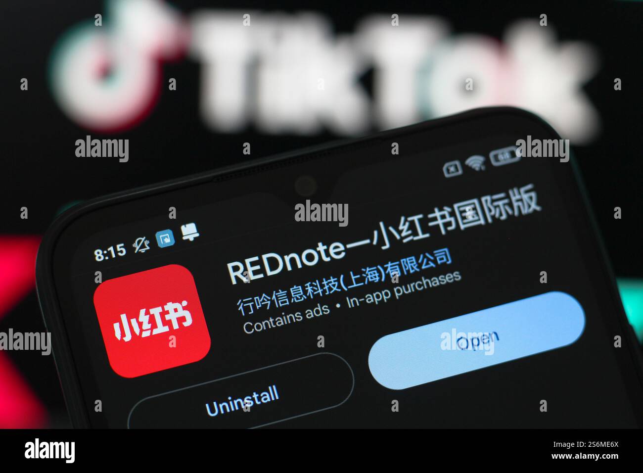 In this photo illustration, the Xiaohongshu (Rednote) logo is seen ...