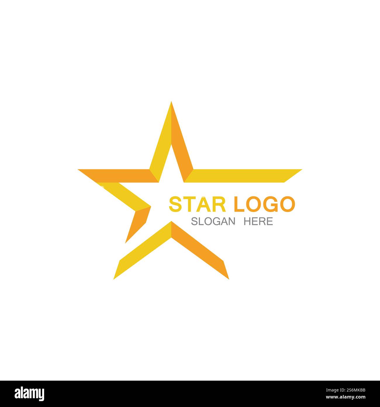 Gold Star Logo Vector in elegant Style with Black Background Stock ...