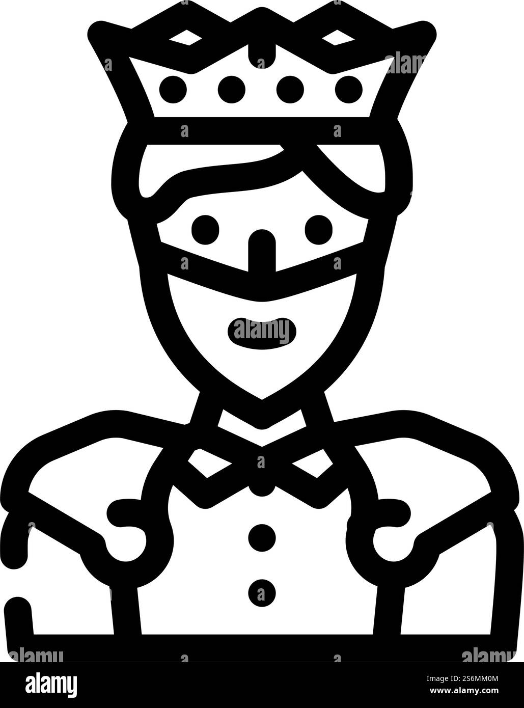 king fantasy character line icon vector. king fantasy character sign ...