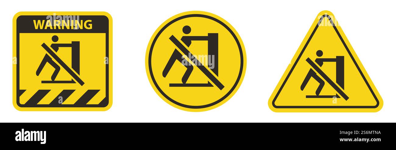 Symbol No Reaching label Stock Vector