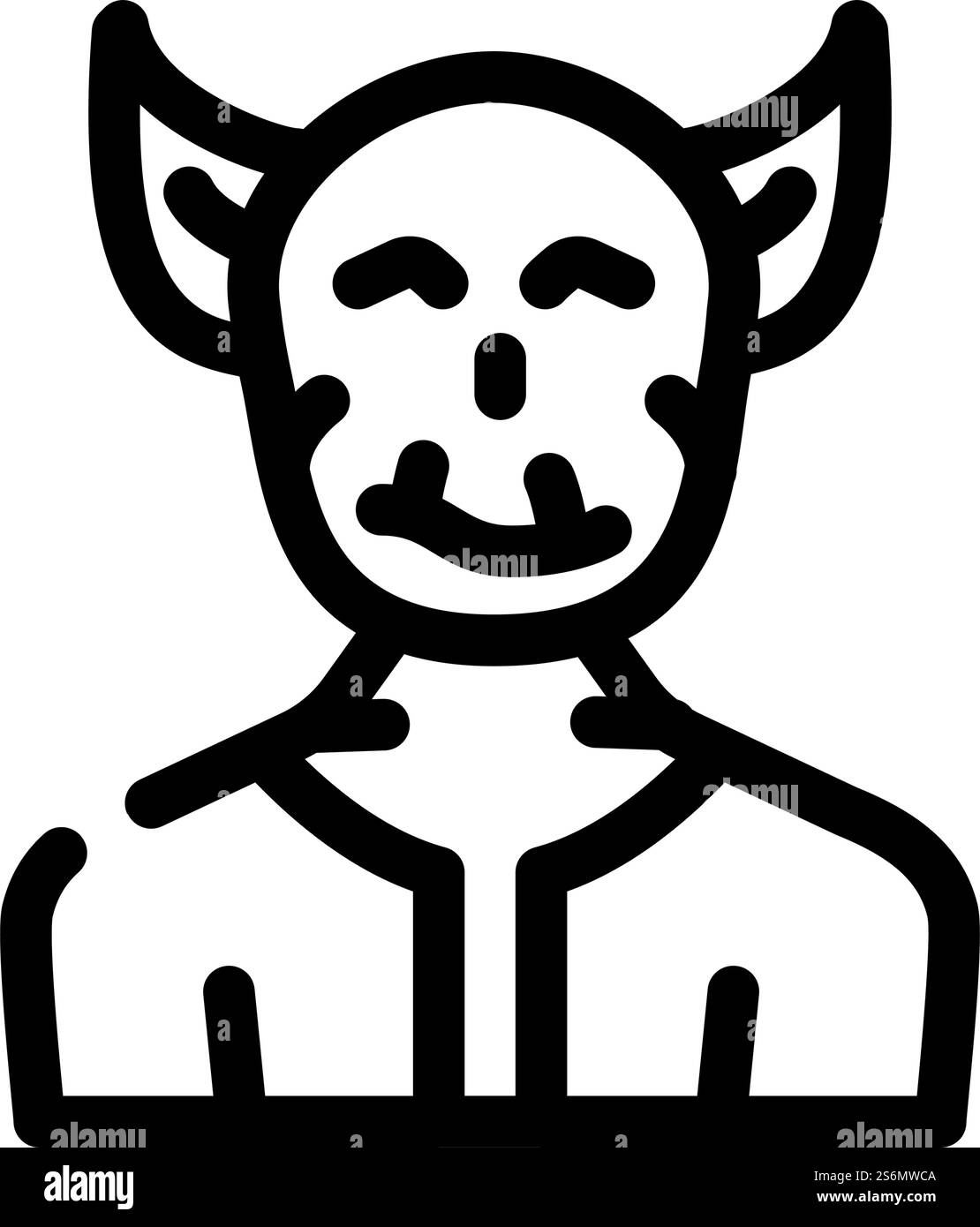 troll fantasy character line icon vector. troll fantasy character sign ...