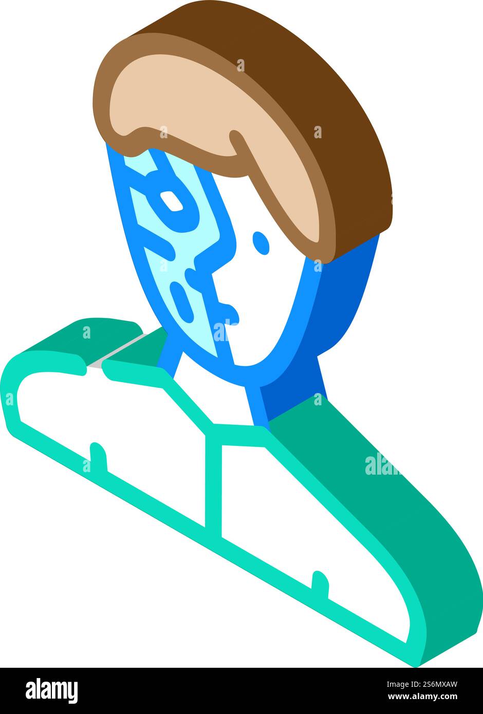 cyborg robot isometric icon vector. cyborg robot sign. isolated symbol ...