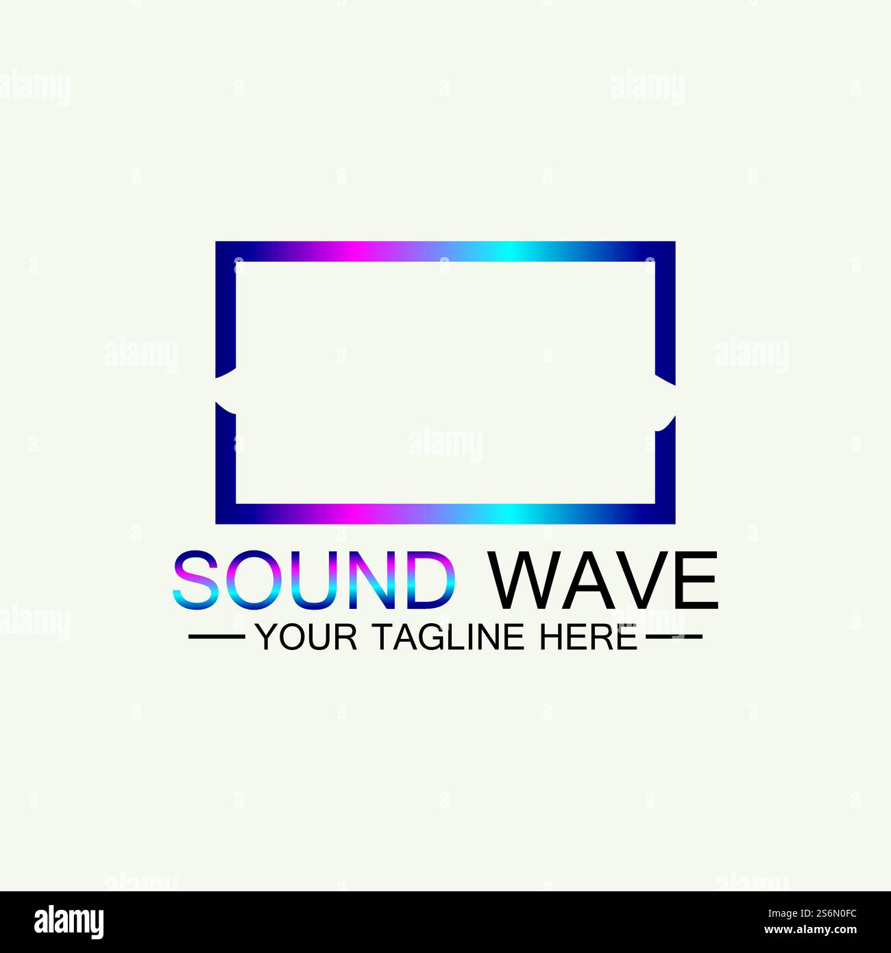 Multicolored abstract fluid sound wave logo Vector illustration design Stock Vector