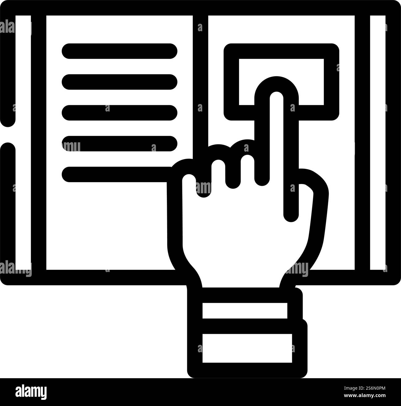 research instruction line icon vector. research instruction sign ...