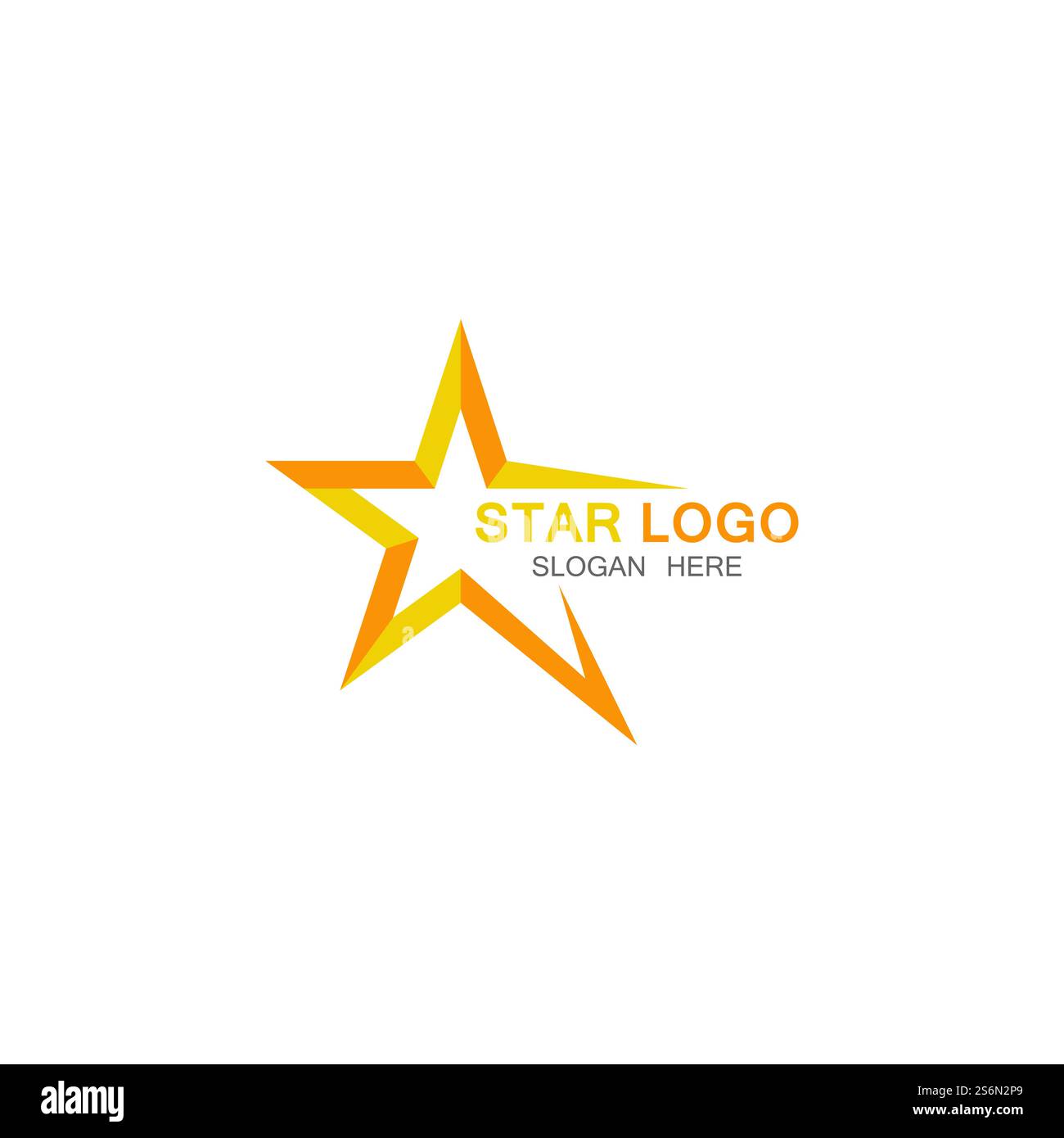 Gold Star Logo Vector in elegant Style with Black Background Stock ...