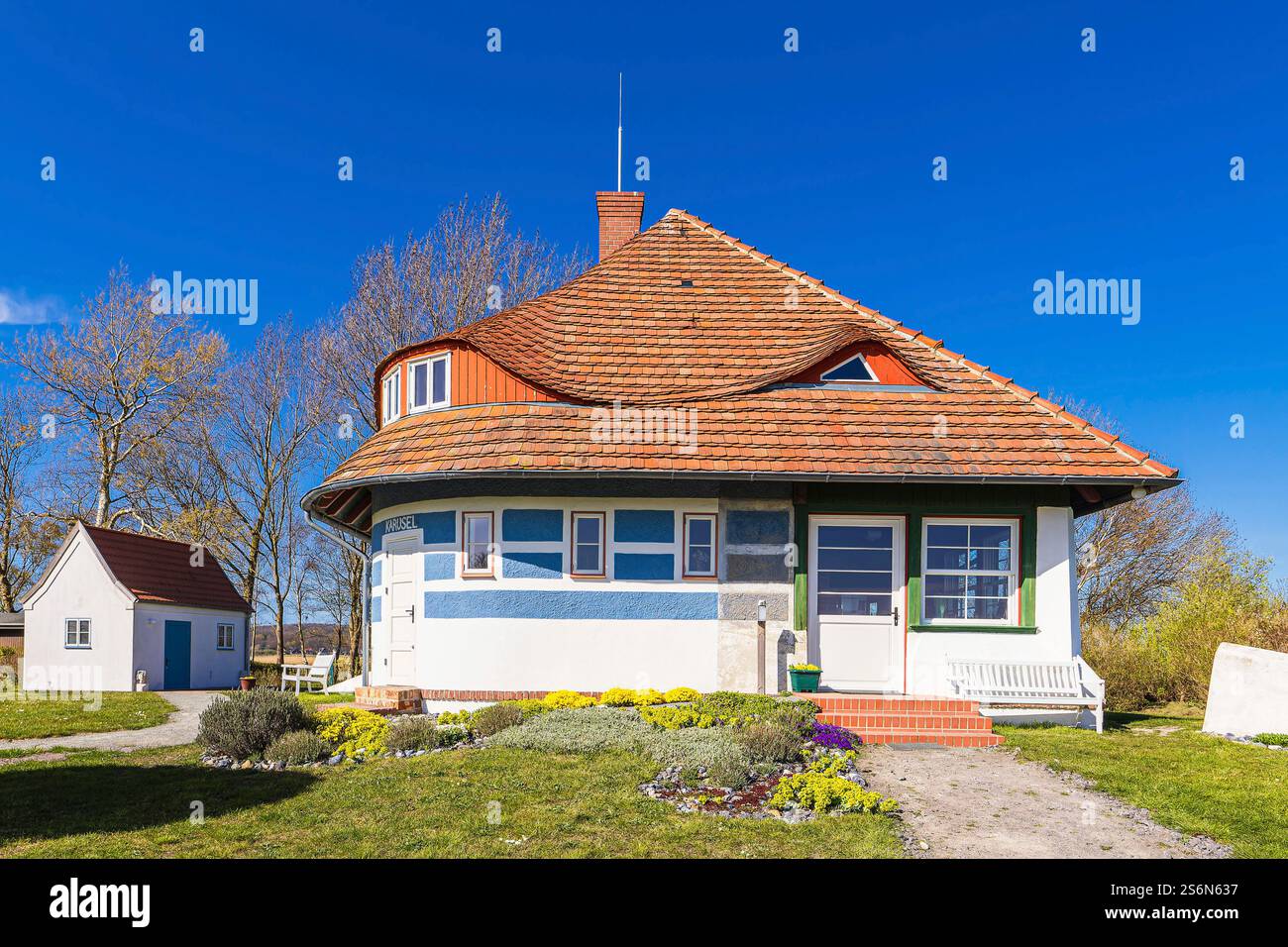 The Asta Nielsen house Karusel in Vitte on the island of Hiddensee. Stock Photo