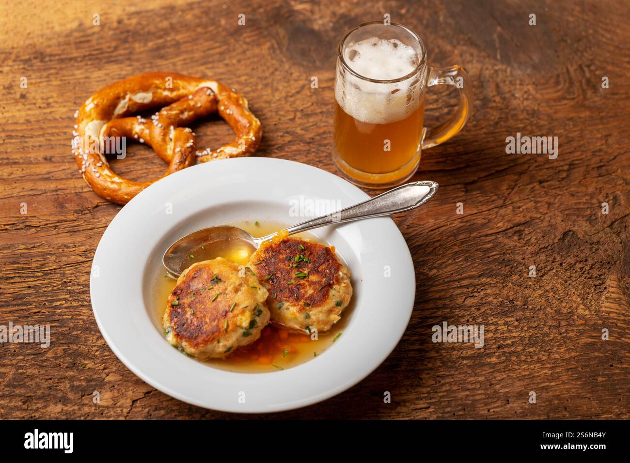 Bavarian cheese dumpling Stock Photo