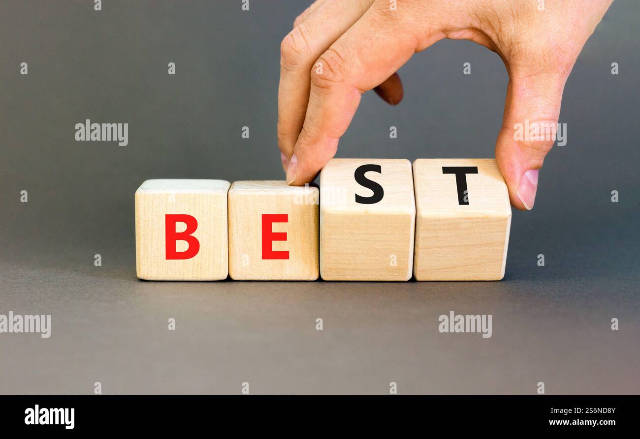Motivational and inspirational be best symbol. Concept words Be best on ...