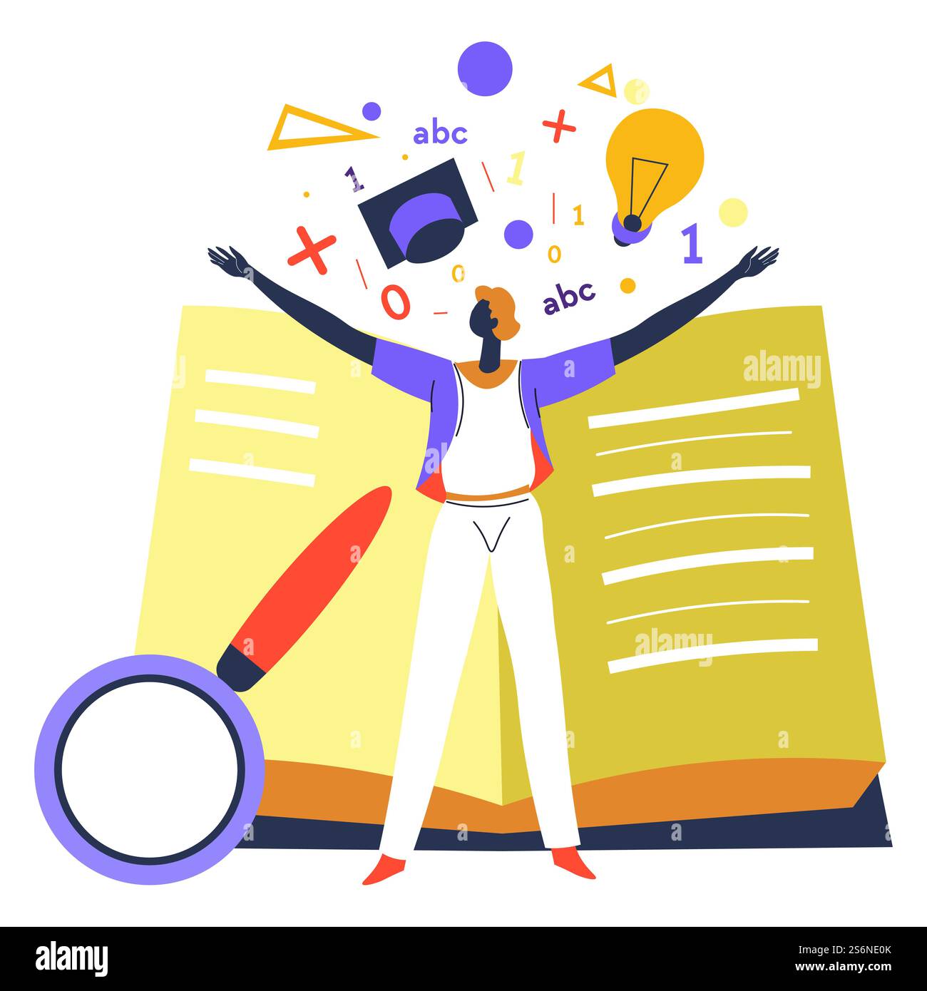 Teenager preparing school in Stock Vector Images - Alamy