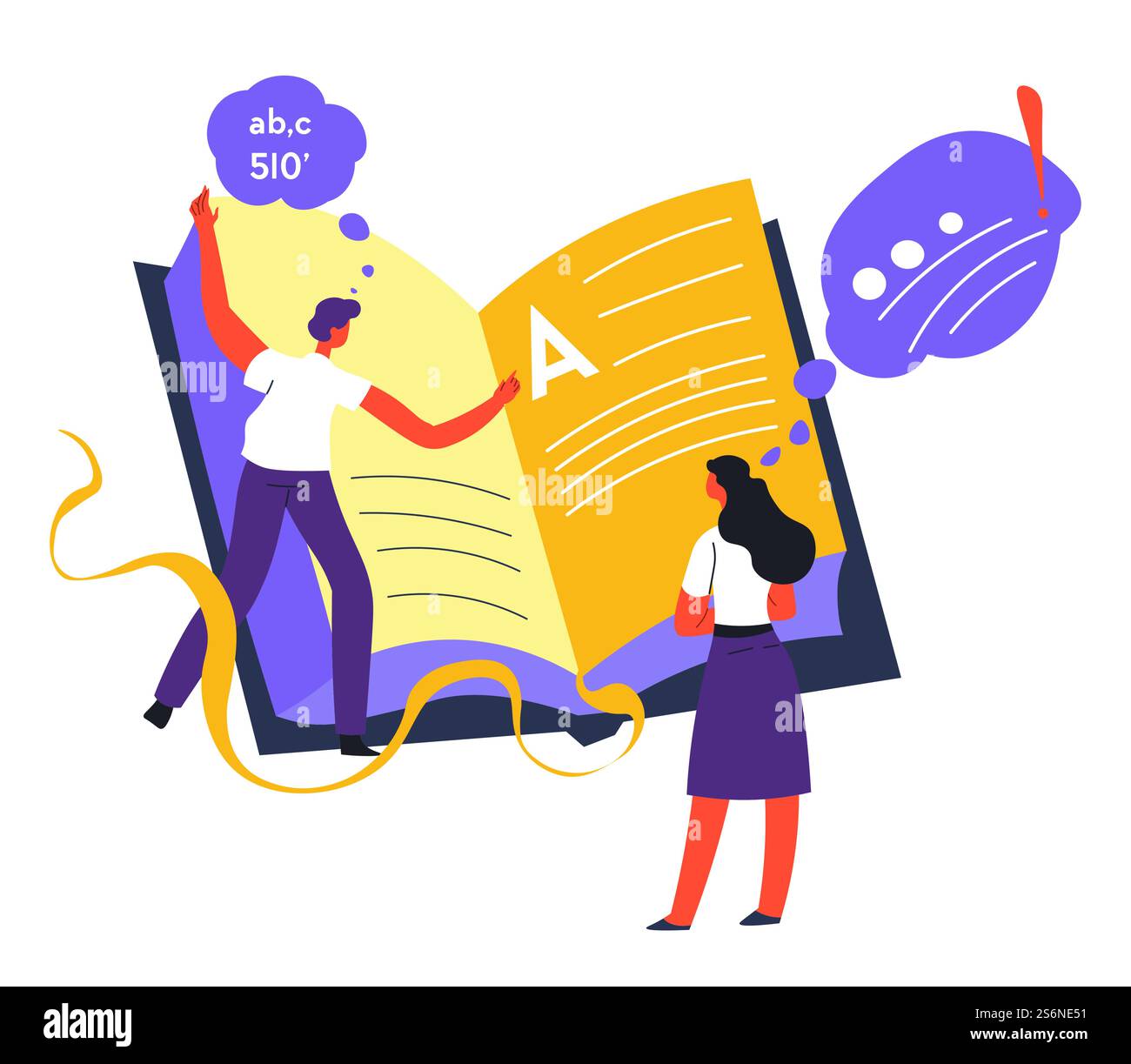 Young woman show classmate Stock Vector Images - Alamy