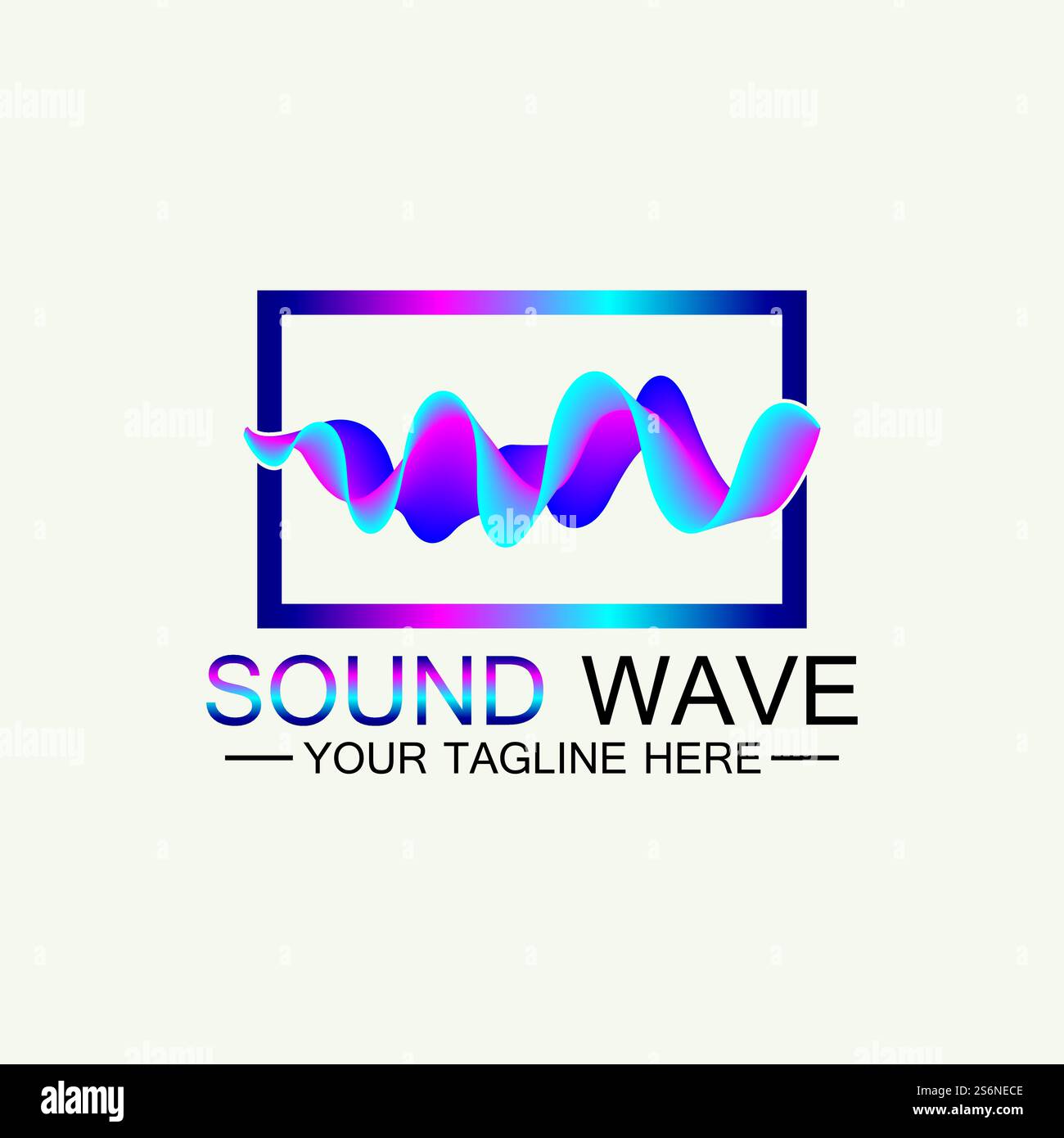 Multicolored abstract fluid sound wave logo Vector illustration design Stock Vector