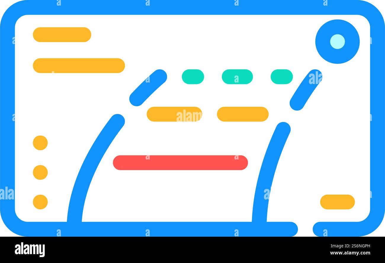 car rear view camera viewfinder color icon vector. car rear view camera ...