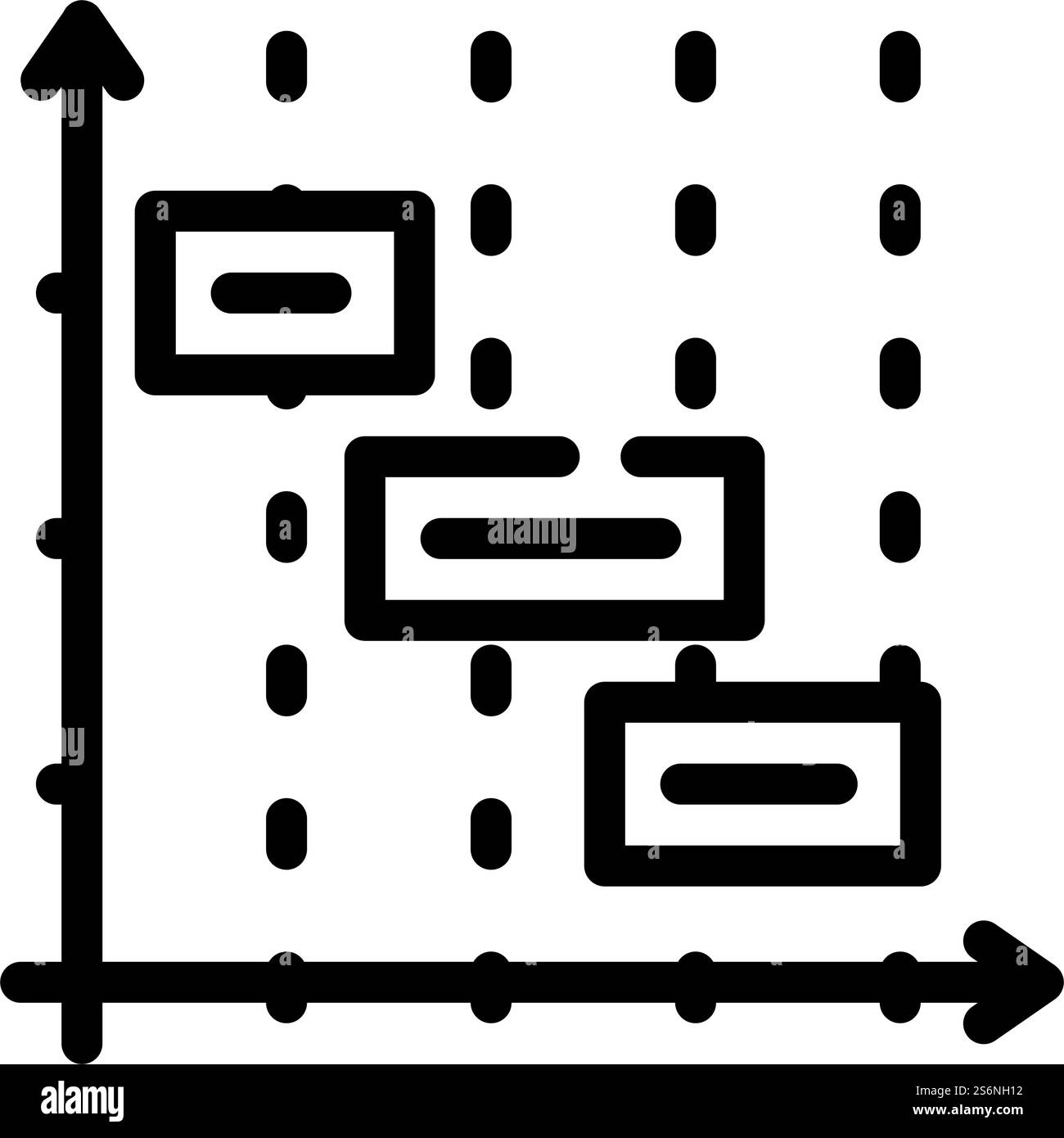 time intervals erp line icon vector. time intervals erp sign. isolated ...