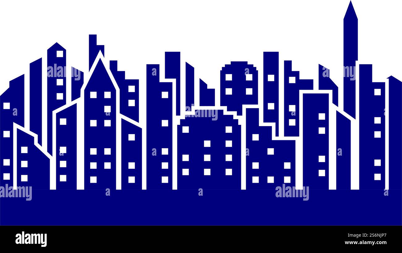 Modern City skyline vector illustration in flat design Stock Vector ...