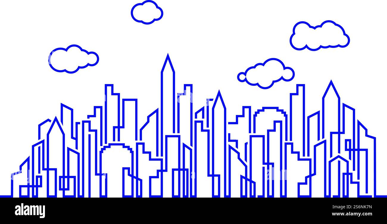 Modern City skyline vector illustration in flat design Stock Vector ...