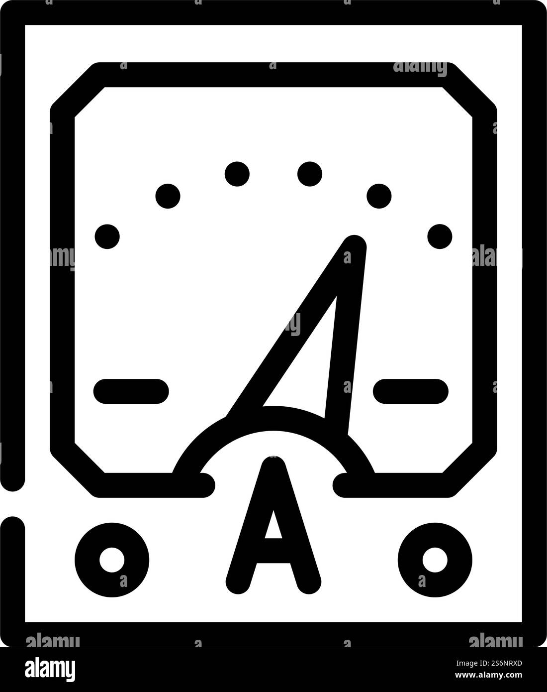 ammeter tool line icon vector. ammeter tool sign. isolated contour ...