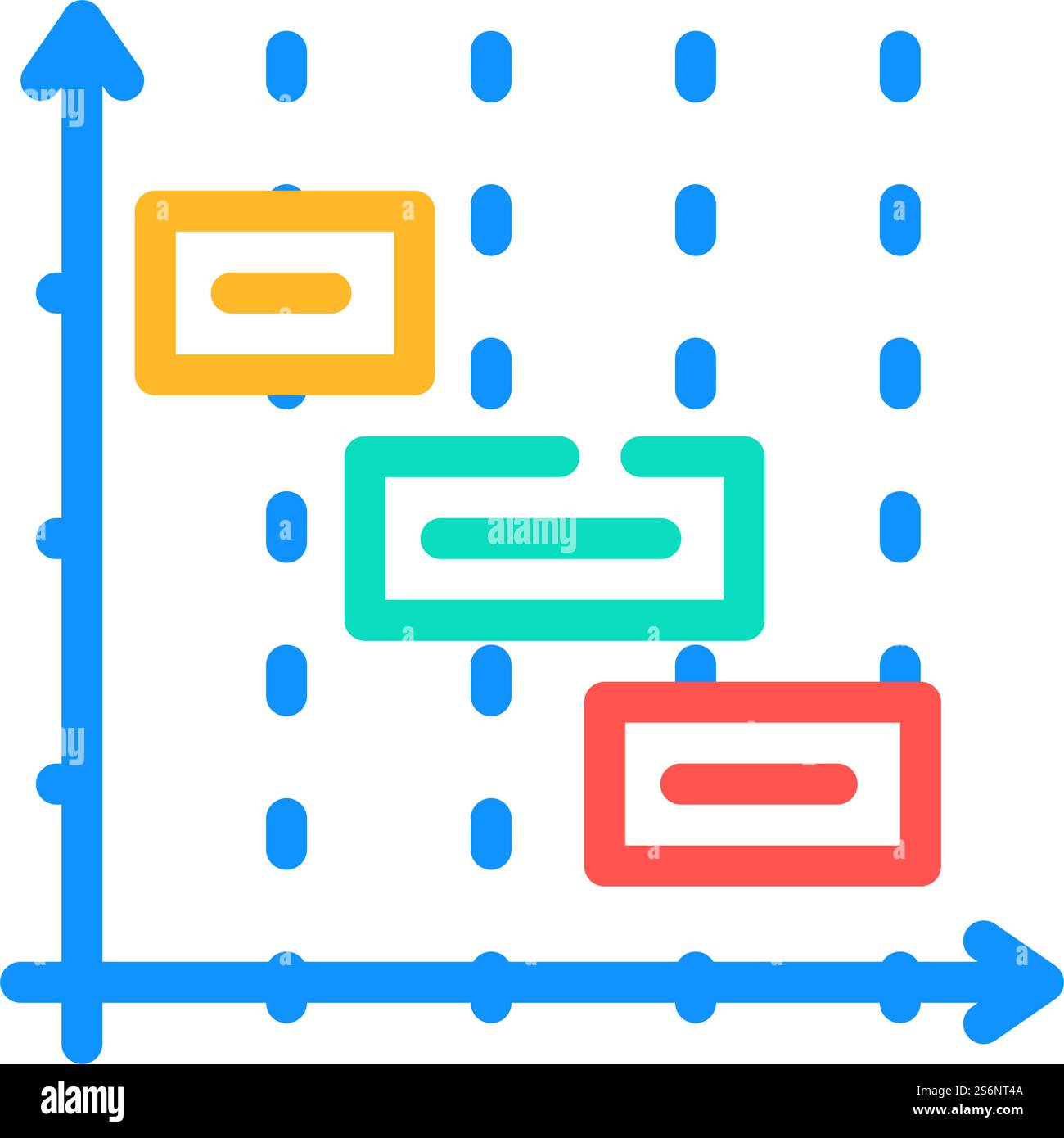 time intervals erp color icon vector. time intervals erp sign. isolated ...