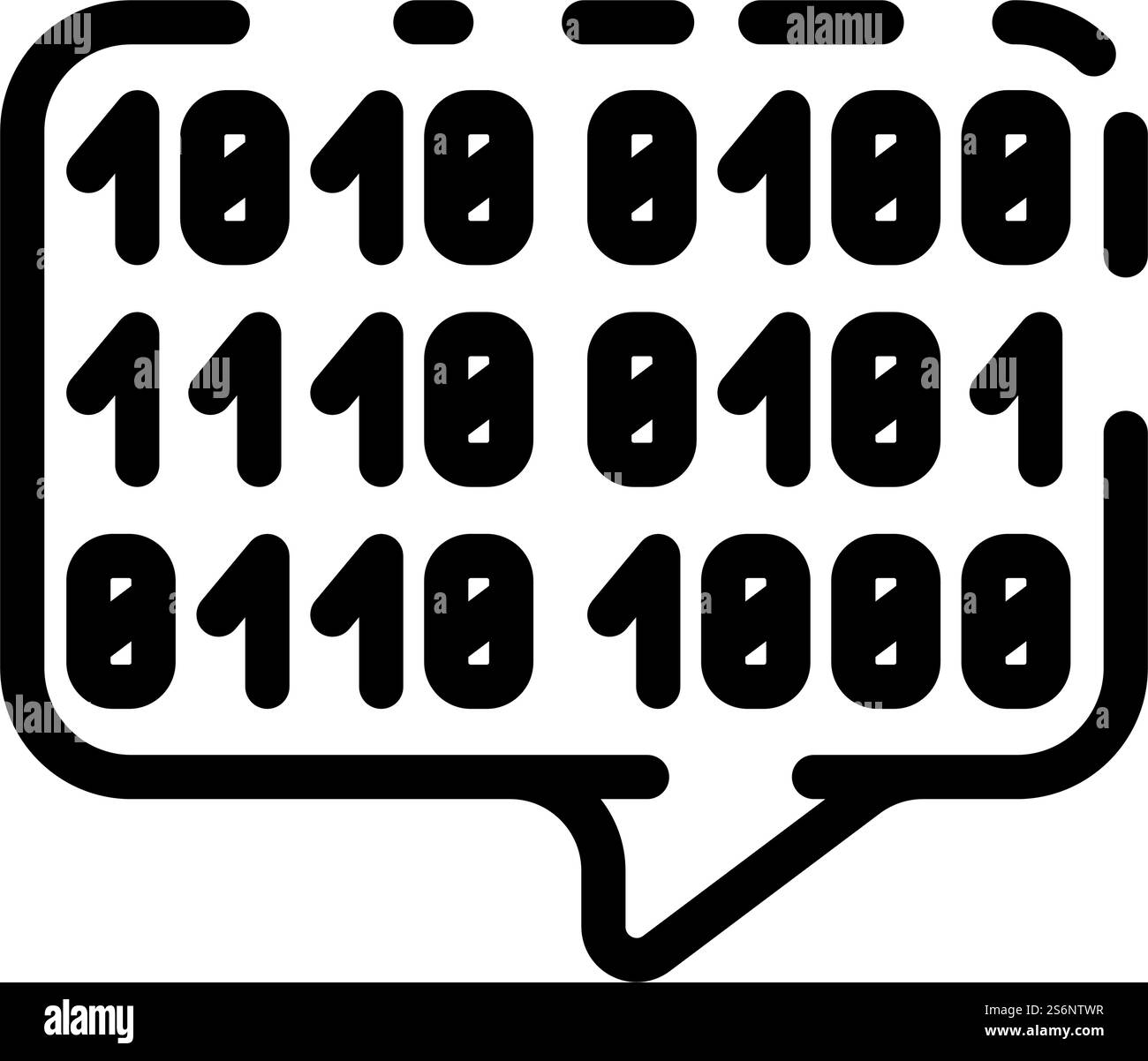 digital conversation line icon vector. digital conversation sign ...