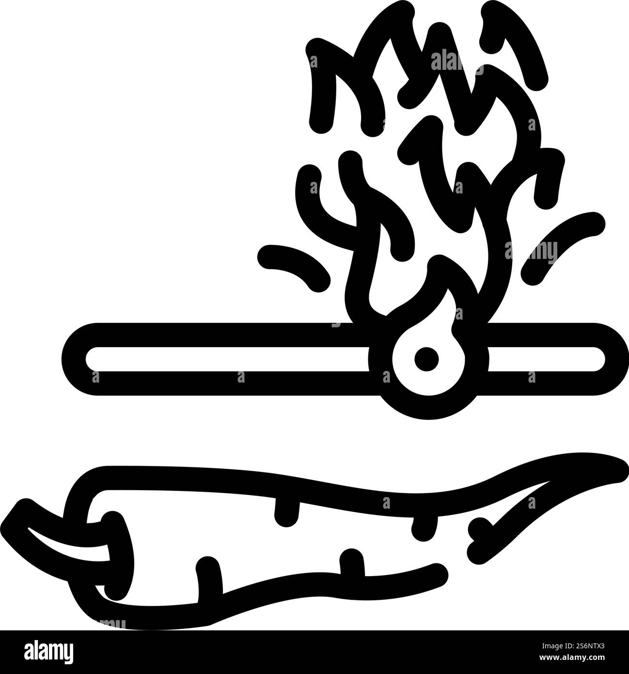 spicy vegetable burn scale line icon vector. spicy vegetable burn scale ...