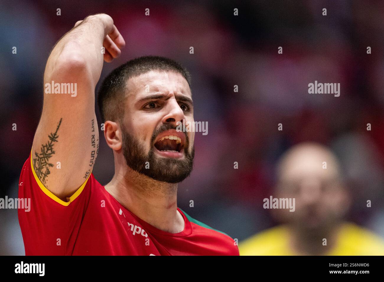 250117 Martim Costa of Portugal reacts during the 2025 IHF World Men's