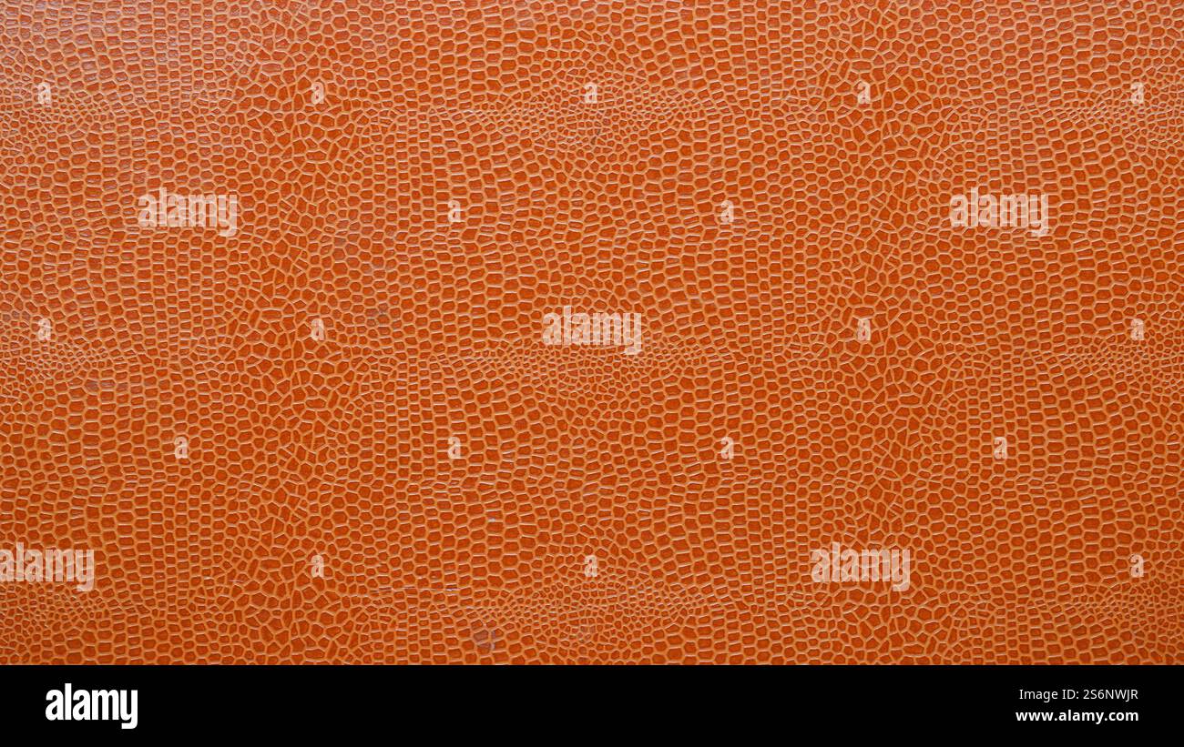 Texture of an old case with orange leather structure Stock Photo