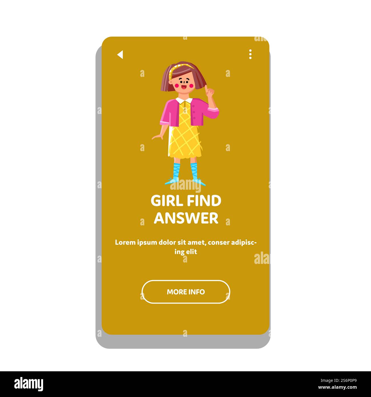 School girl thinking Stock Vector Images - Alamy