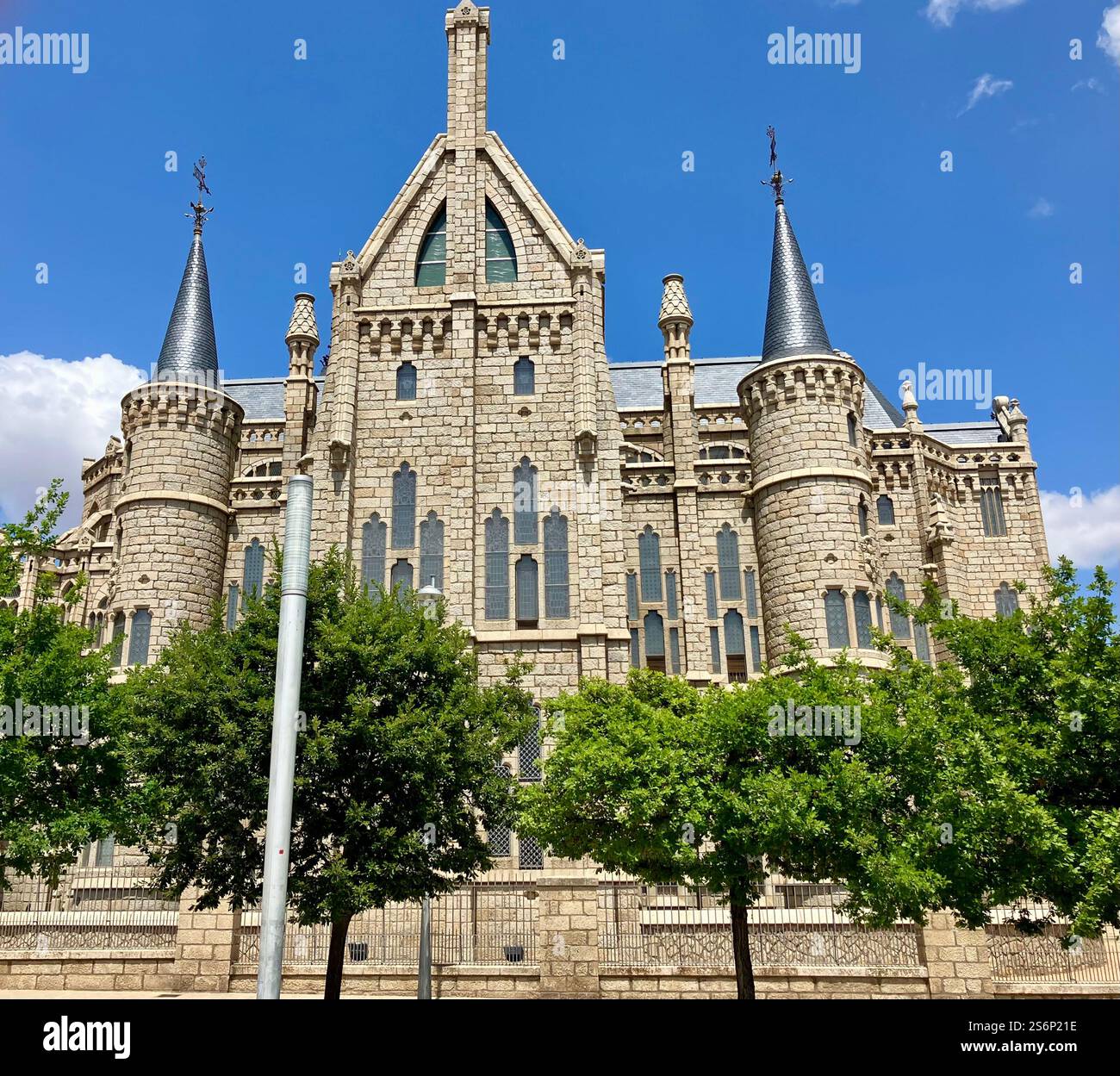 The Episcopal Palace in Astorga Designed by the Architect Antoni Gaudi - Smartphone Captured Stock Image