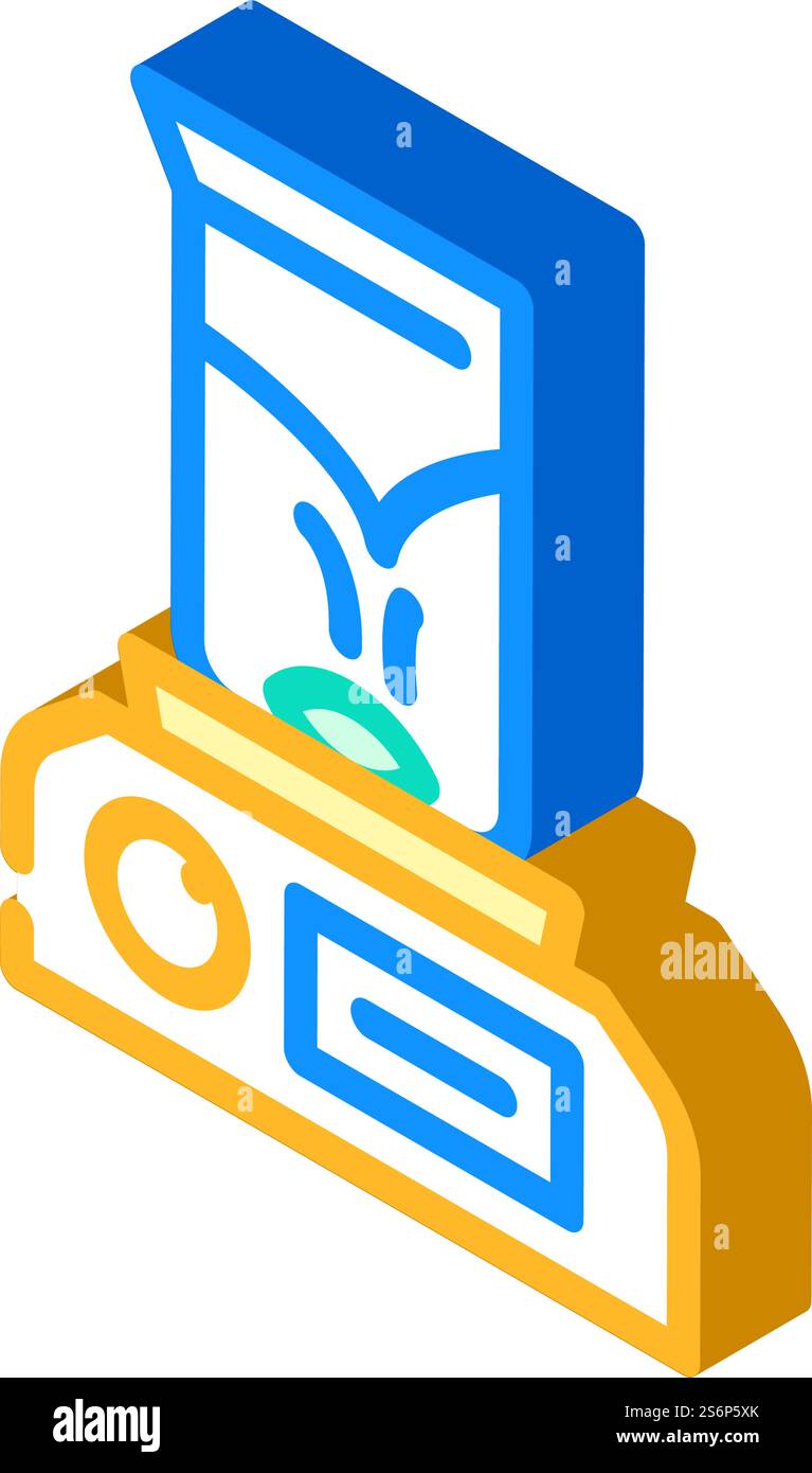magnetic stirrer isometric icon vector. magnetic stirrer sign. isolated ...