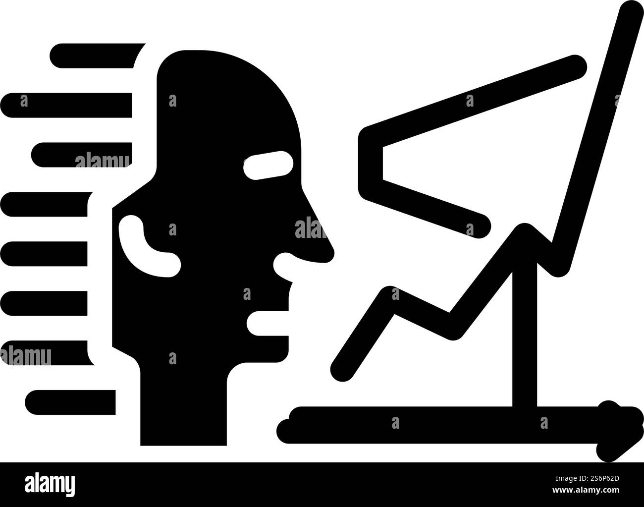 artificial intelligence analytics glyph icon vector. artificial intelligence analytics sign. isolated contour symbol black illustration. artificial intelligence analytics glyph icon vector illustration Stock Vector