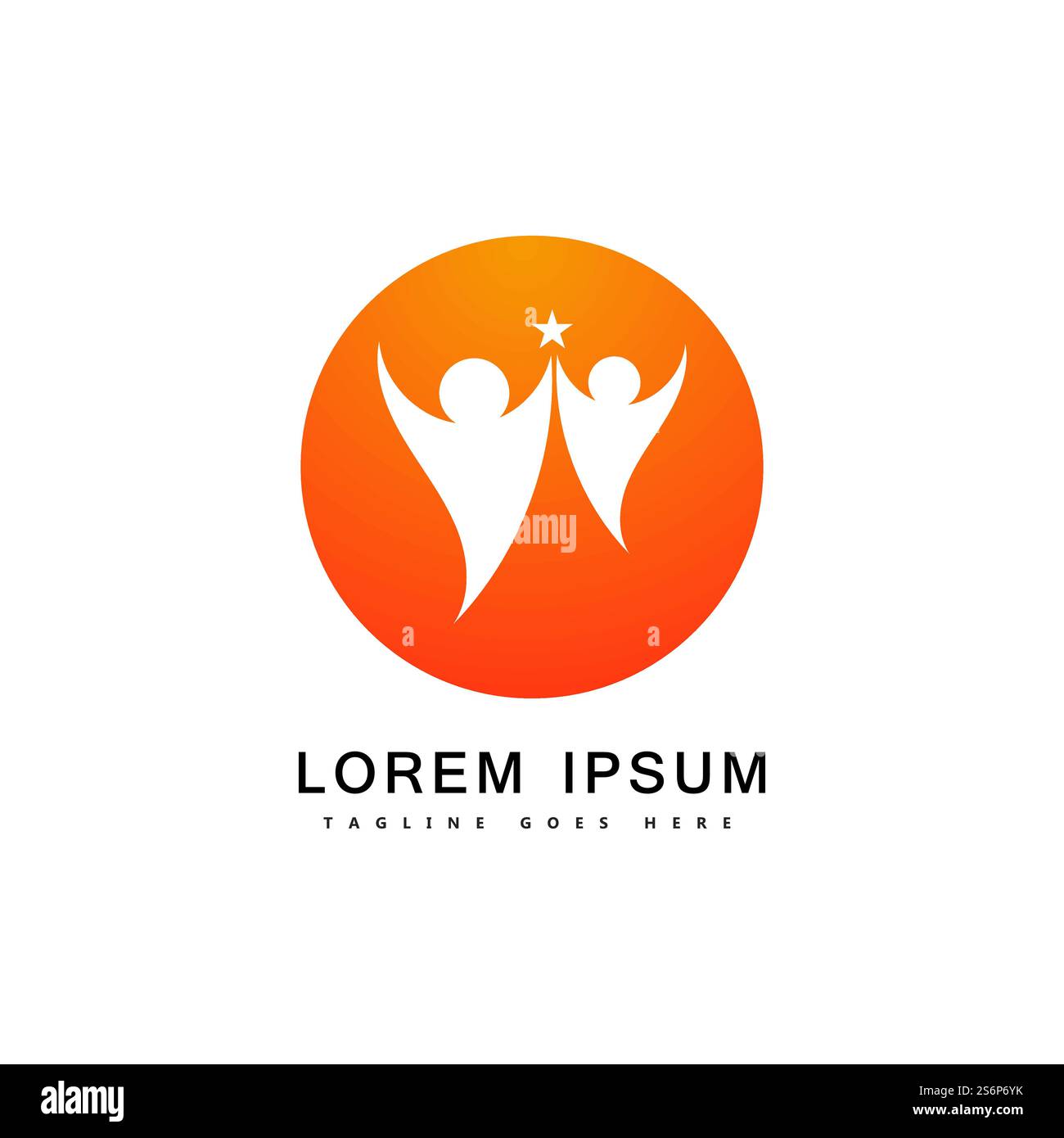Star success people care logo and symbols template Stock Vector