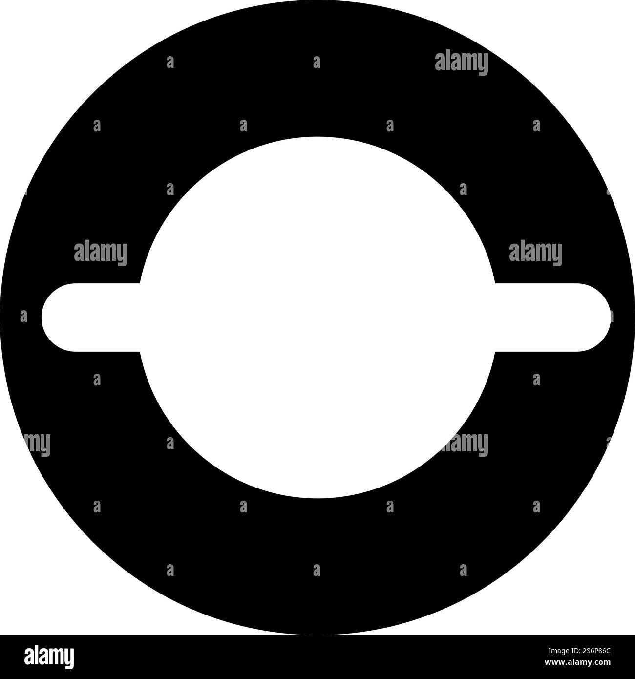 Gasket with groove laying icon black color vector illustration flat ...