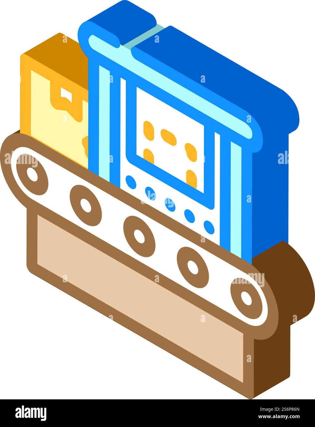 conveyor line isometric icon vector. conveyor line sign. isolated ...