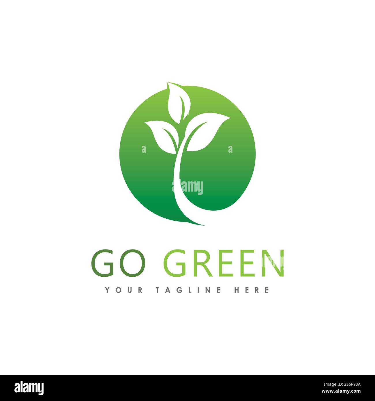 Go Green Eco Tree Leaf Logo Template design Stock Vector Image & Art ...