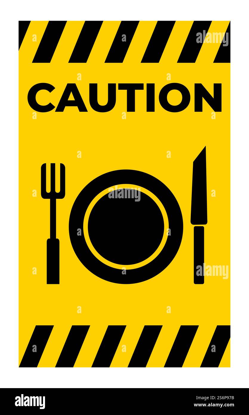 No Eating Symbol Sign Isolate On White Background Stock Vector