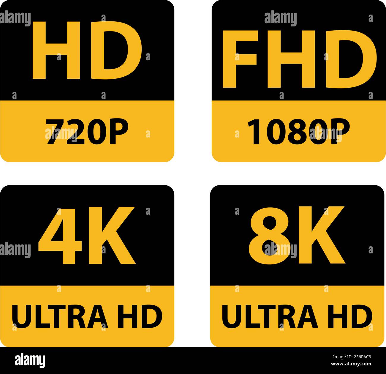 4K Ultra HD vector flat design Stock Vector