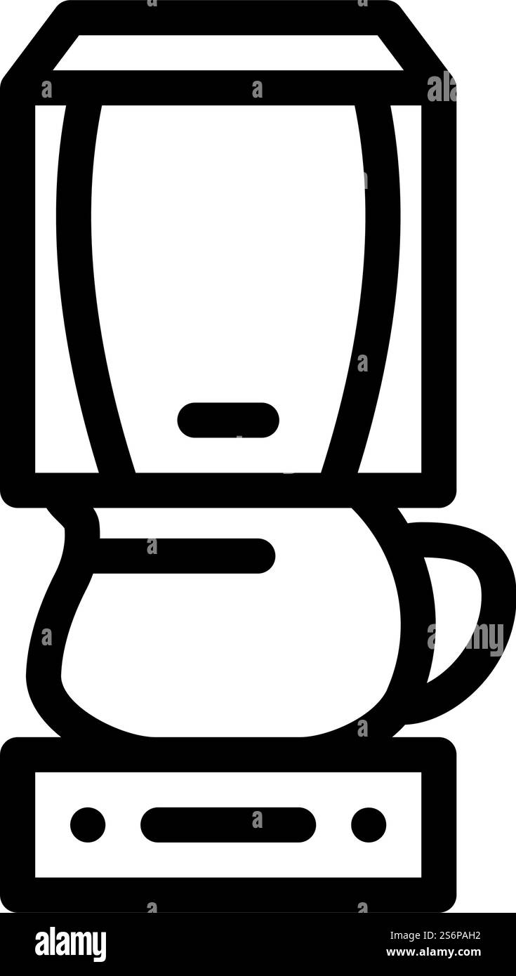 drip filtration electric coffee machine device line icon vector. drip ...