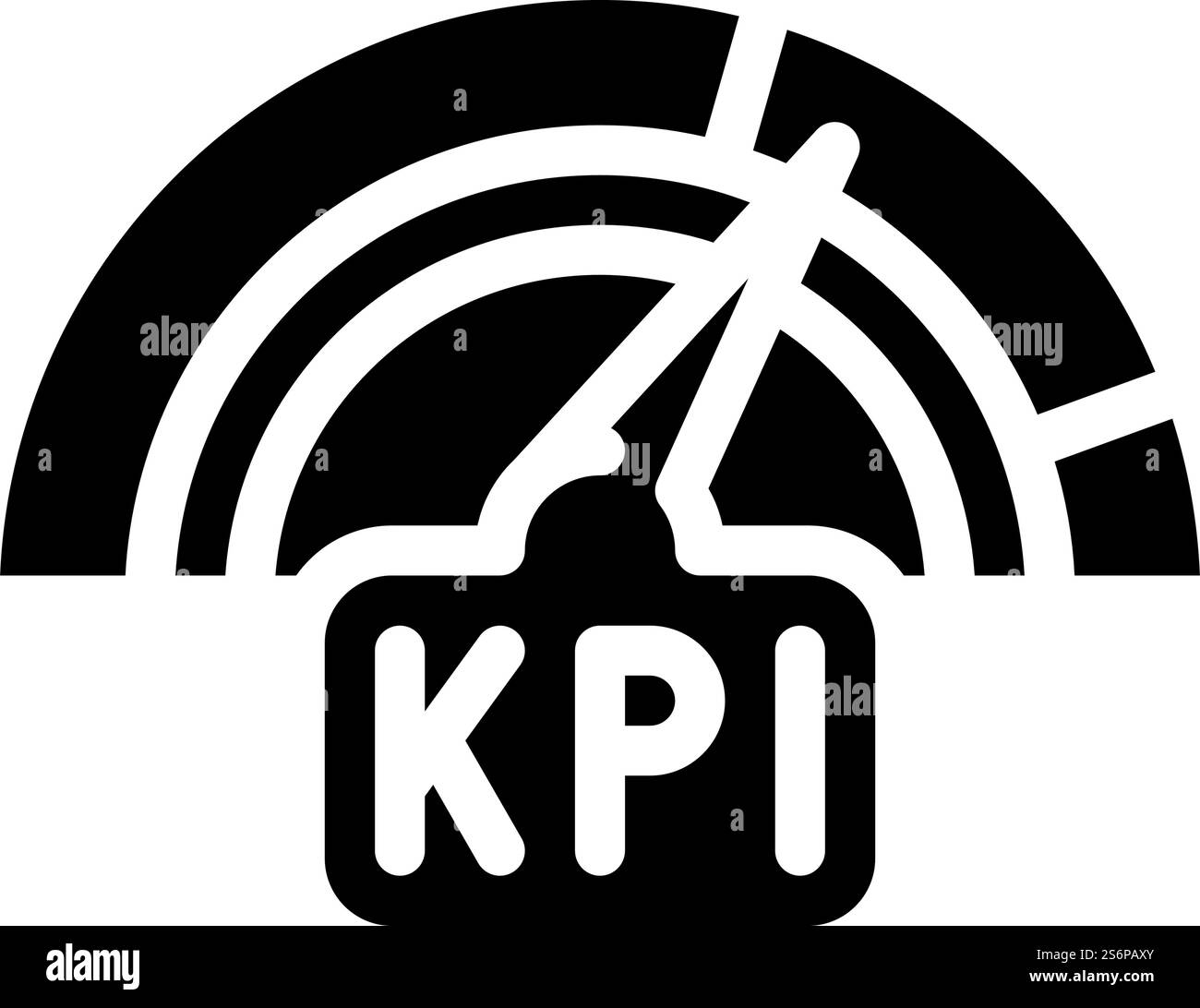 kpi business management glyph icon vector. kpi business management sign ...