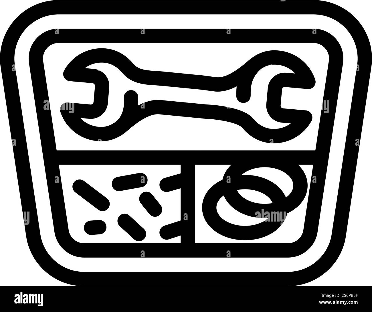 diver repair kit line icon vector. diver repair kit sign. isolated ...