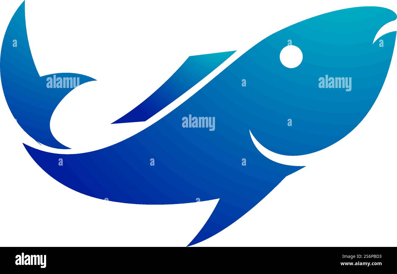 Fish ilustration logo vector template Stock Vector