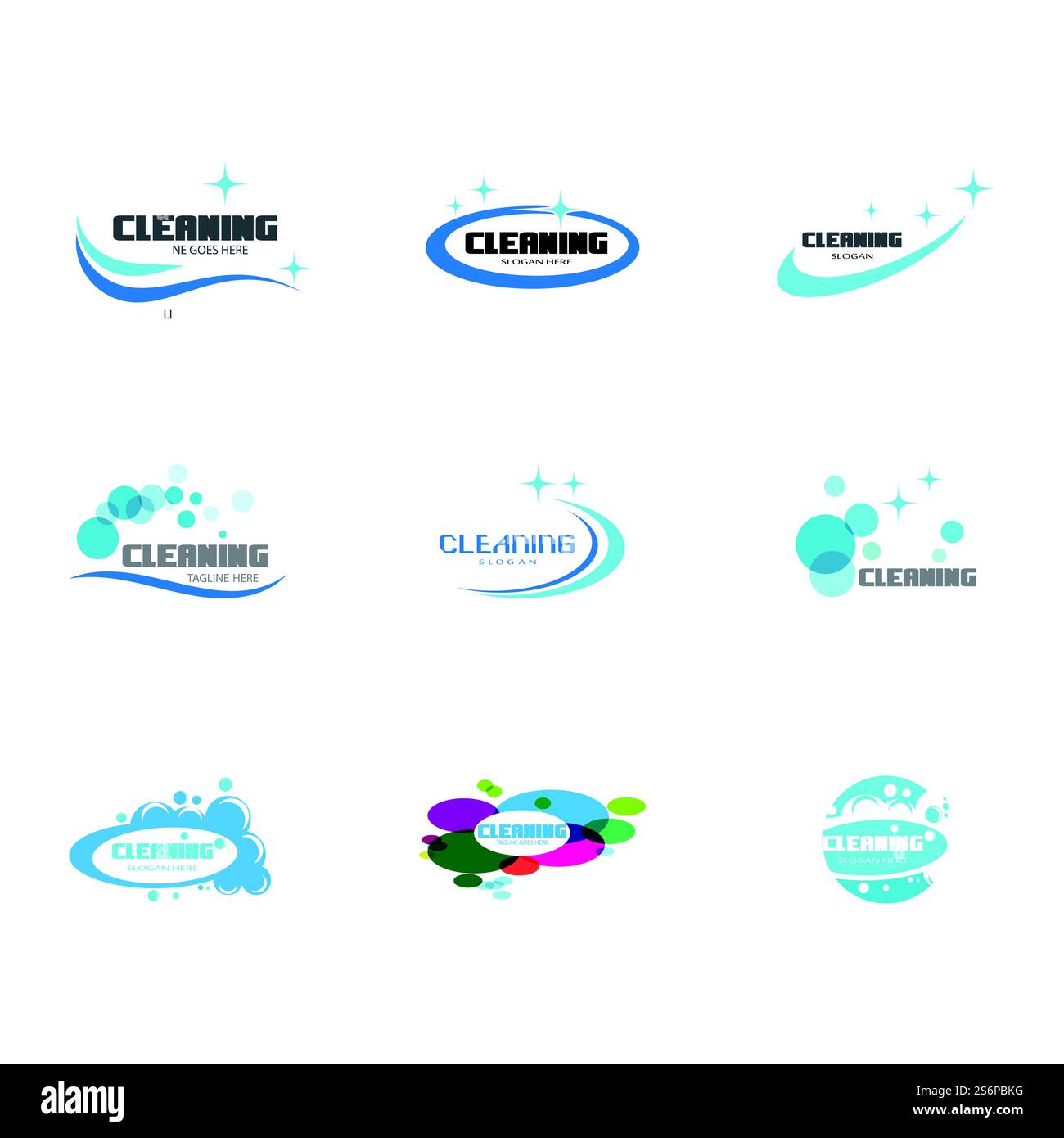Cleaning logo and symbol ilustration vector template Stock Vector